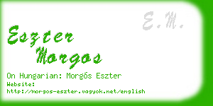 eszter morgos business card